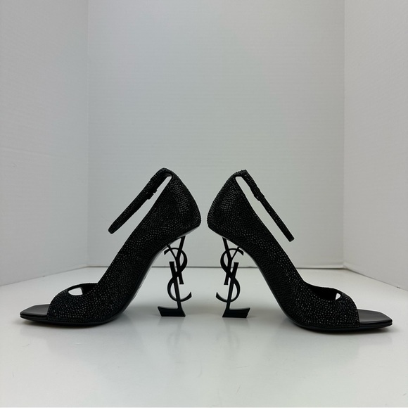 YSL Saint Laurent
Women's Opyum Crystal Embellished Logo High Heel Sandals - Picture 10 of 17